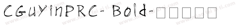 CGuYinPRC- Bold字体转换